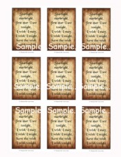 T17 - "Starlight, Starbright..." Saying Cards